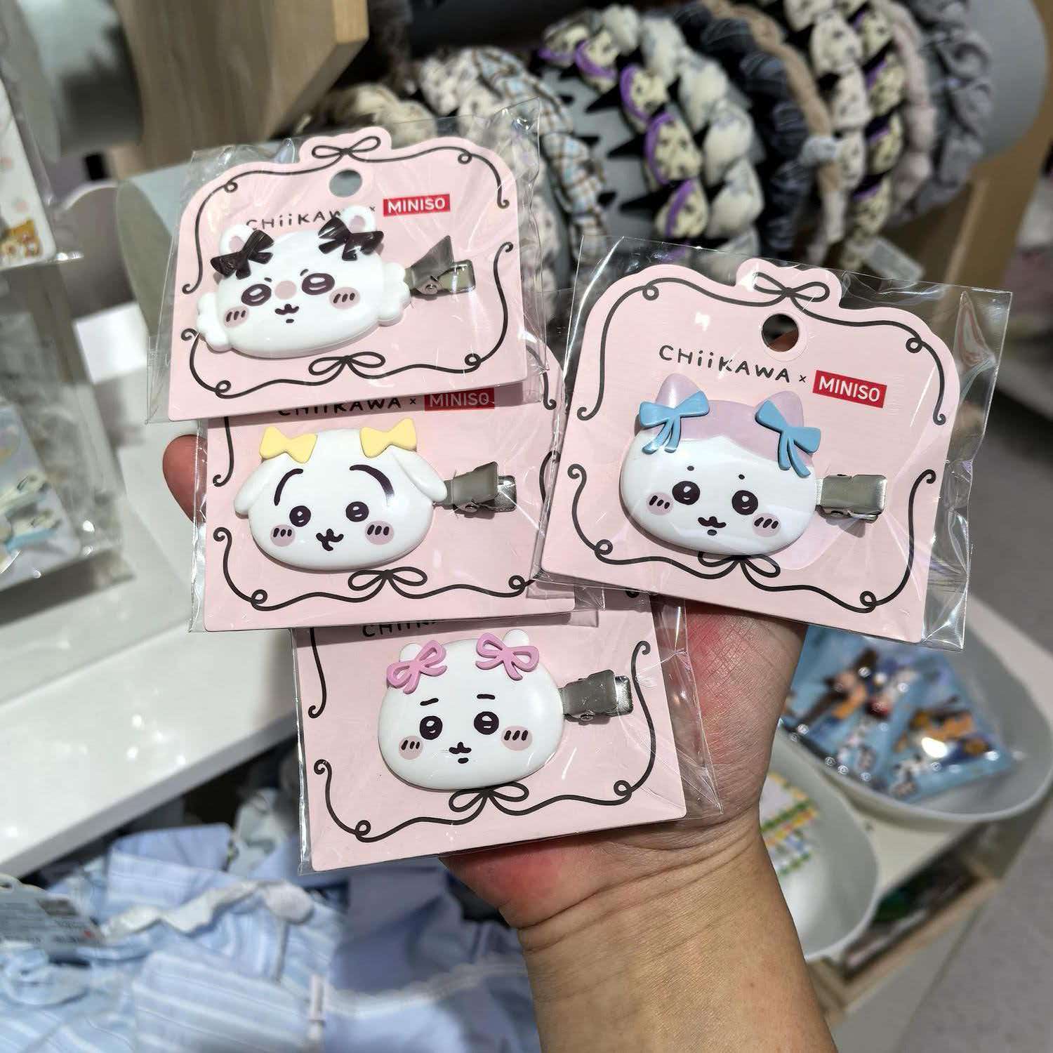 Hair Clips - Chiikawa Resin Bow Hair Clip Cute