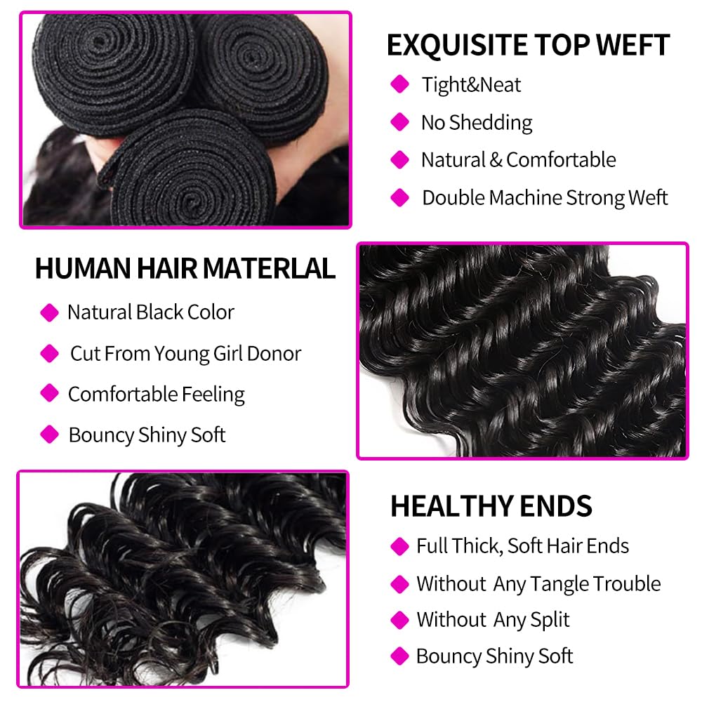 Deep Wave Bundles with Closure - огляд і ціна Deep Wave 3 Bundles With Closure