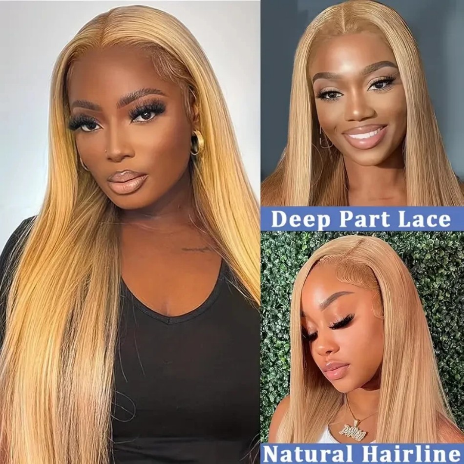 36 Inch 27 Honey Blonde Straig - огляд і ціна Hd Lace Frontal Wig Human Hair Pre Plucked