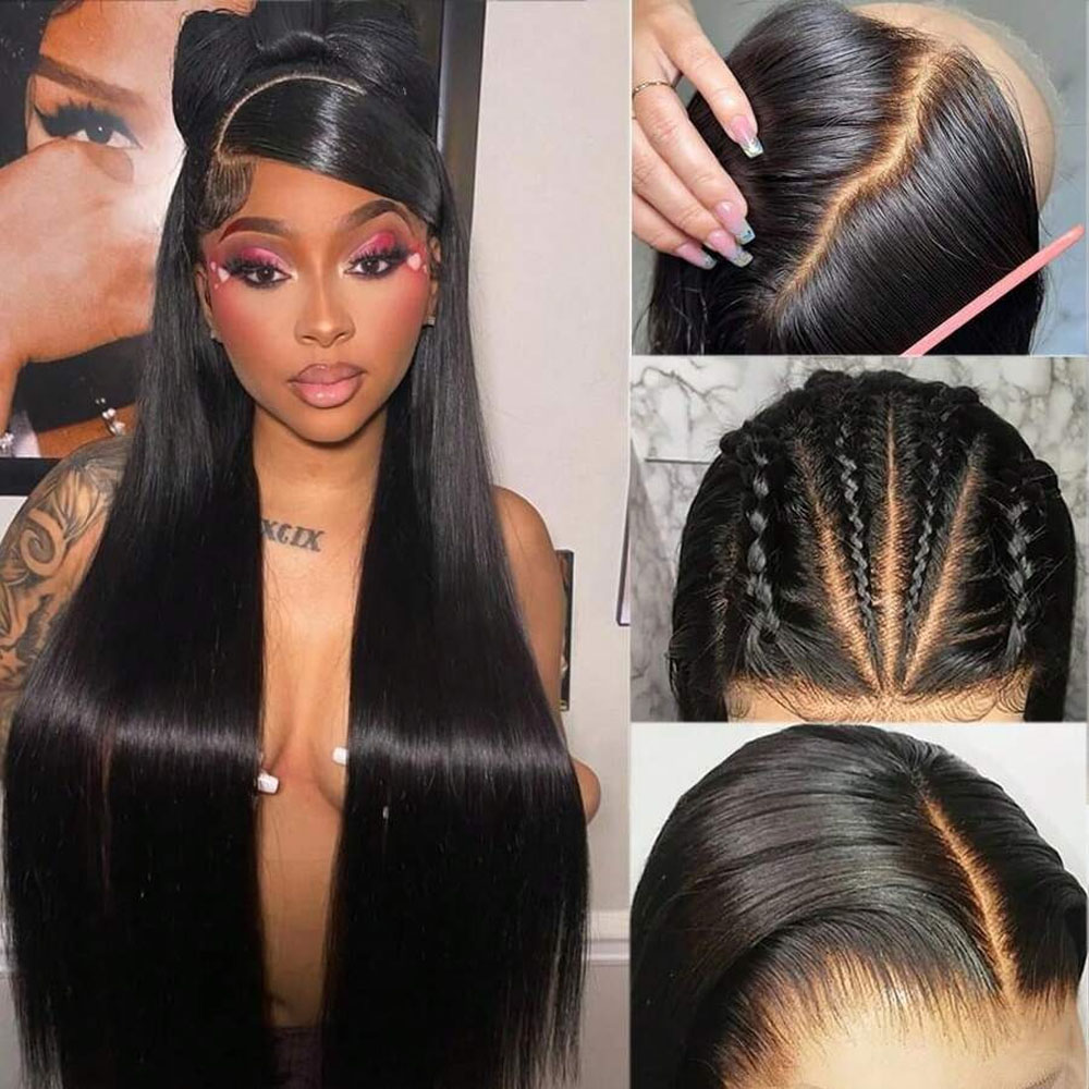 34 Inch Bone Straight Lace Fro - огляд і ціна Hd Lace Frontal Wig Human Hair Pre Plucked