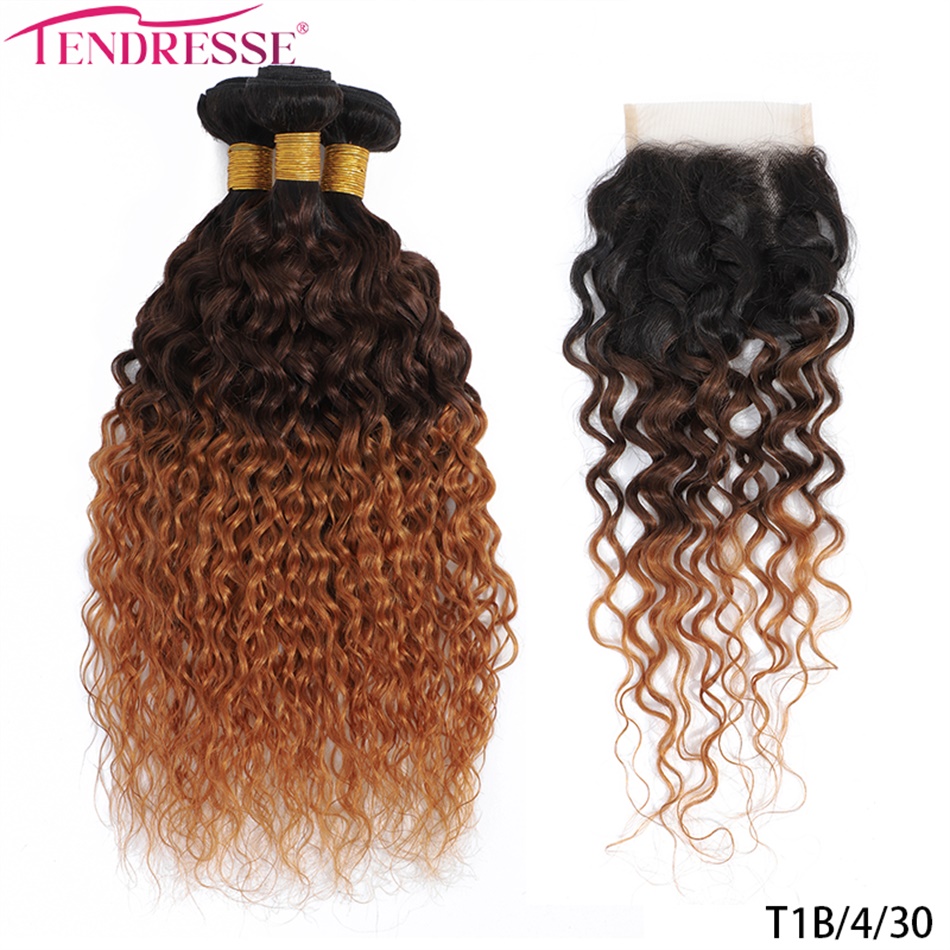 12A Ombre Brazilian Hair Deep  - огляд і ціна Deep Wave 3 Bundles With Closure
