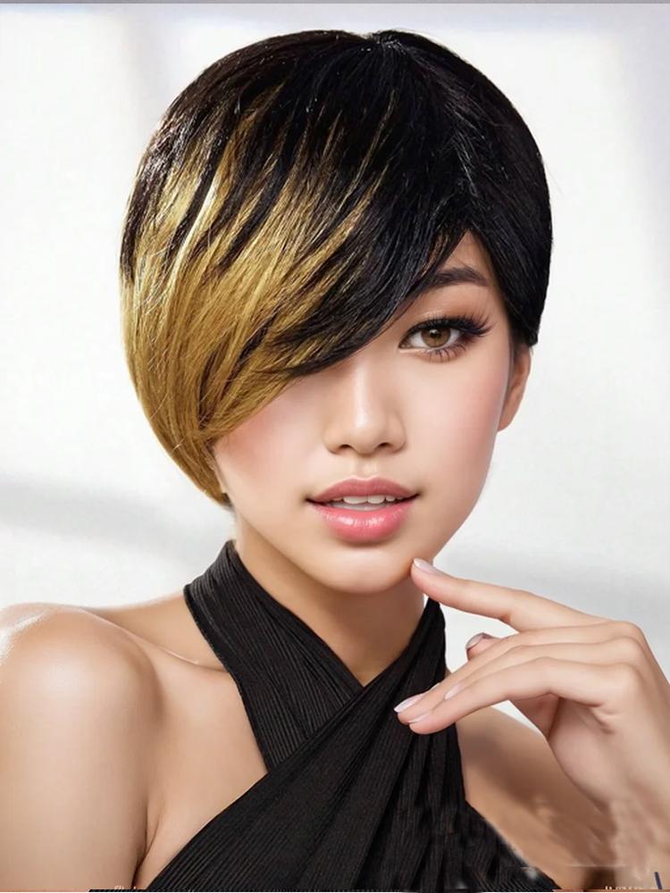 Short Pixie Cut Wig Straight O - огляд і ціна Short Pixie Cut Wig Human Hair Cheap
