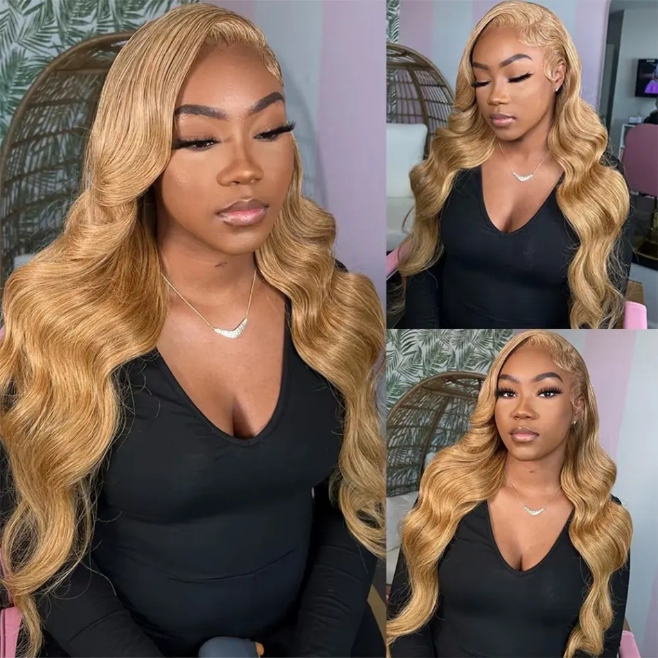 Honey Blonde Wig Body Wave 13x - огляд і ціна Hd Lace Frontal Wig Human Hair Pre Plucked