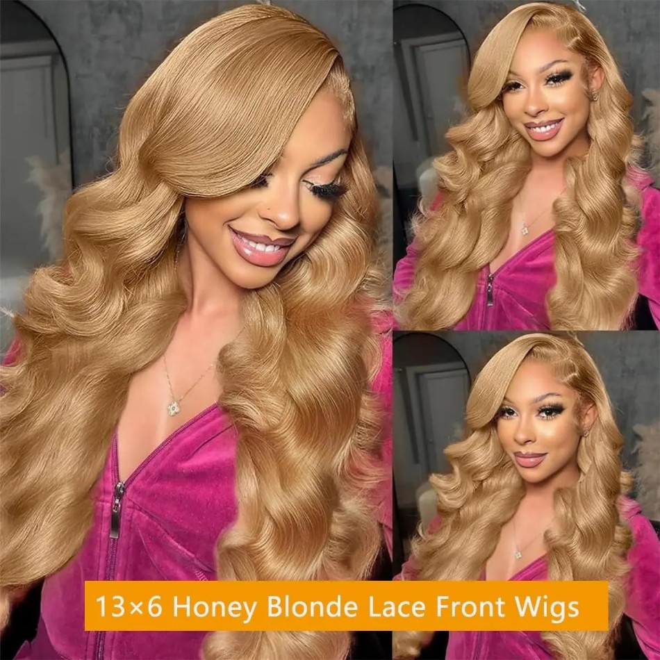 Honey Blonde Wig Body Wave 13x - огляд і ціна Hd Lace Frontal Wig Human Hair Pre Plucked