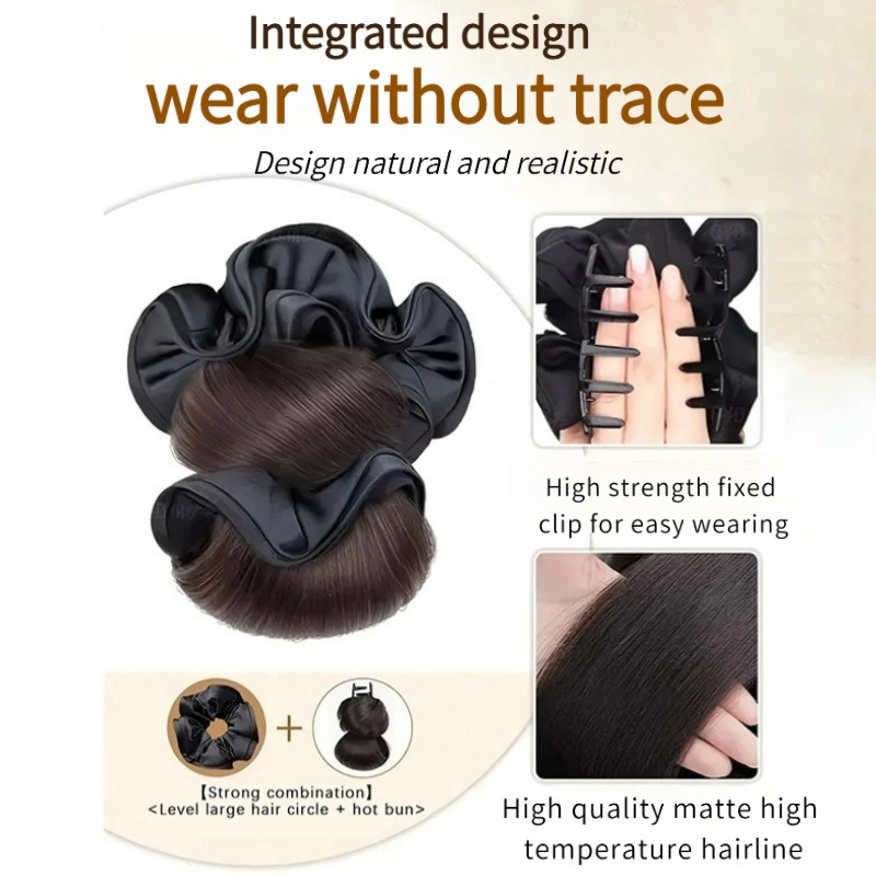 New Synthetic Satin Hair Tie C - огляд і ціна Claw Clip Messy Bun Hair Piece