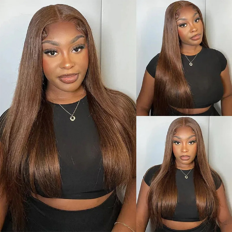 220% Density 34 Inch Chocolate - огляд і ціна Lace Front Wigs