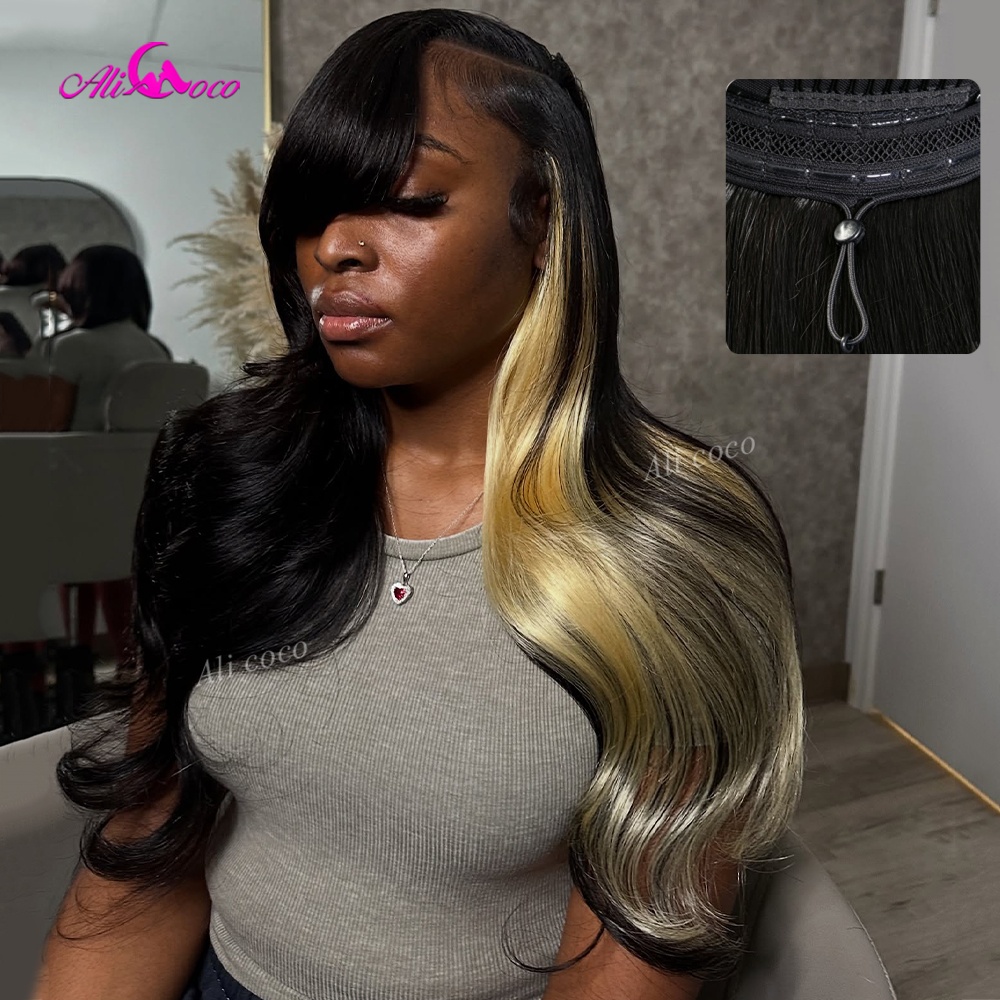 Natural Black with 613 Blonde  - огляд і ціна 613 Blonde Body Wave Lace Front Wig